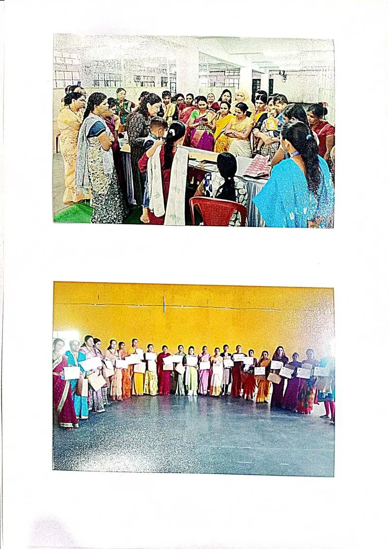 Photo page from the Parbhani bag-making training